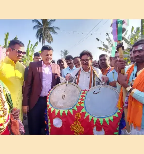 janapada vahini procession at the Hampi Utsav