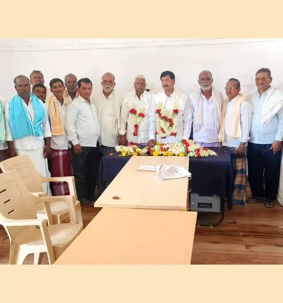 K.R. Siddesh elected as President of Hosakote Primary Agricultural pattina Cooperative Society