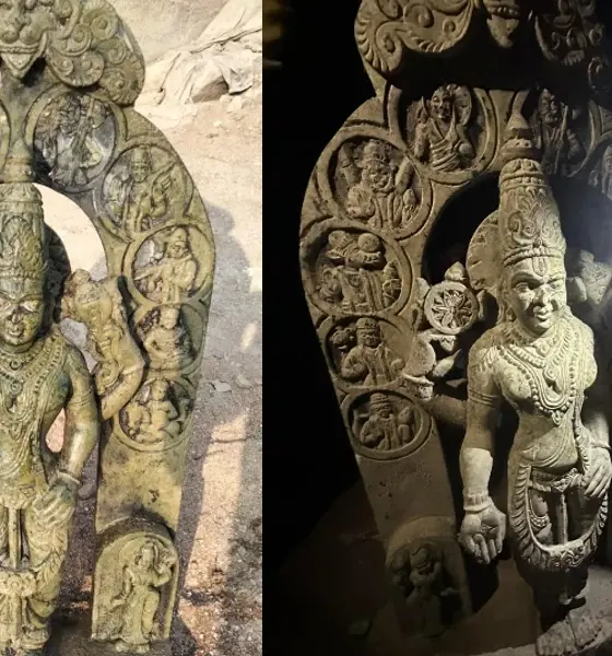 vishnu idol found in krishna river