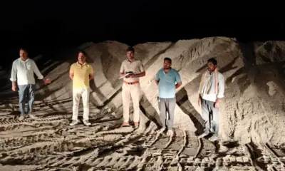 Attack on illegal sand stockpiles in various villages of Afazalpur taluk