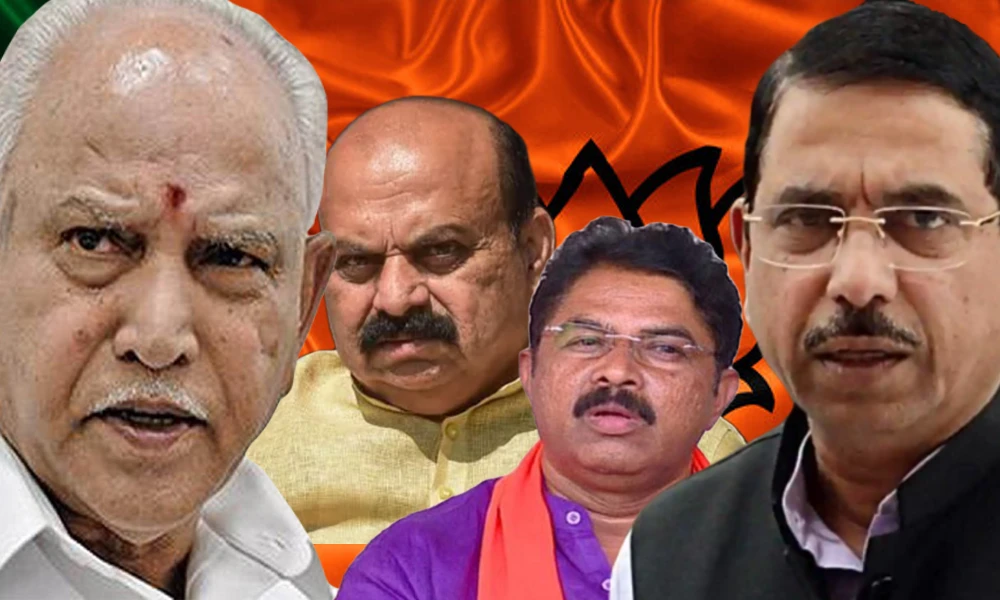 Lok Sabha Election 2024 BJP to begin filing nominations from April 1 Appoint a team with each candidate and BS Yediyurappa Basavaraj Bommai R Ahsok and Pralhad Joshi in this photo