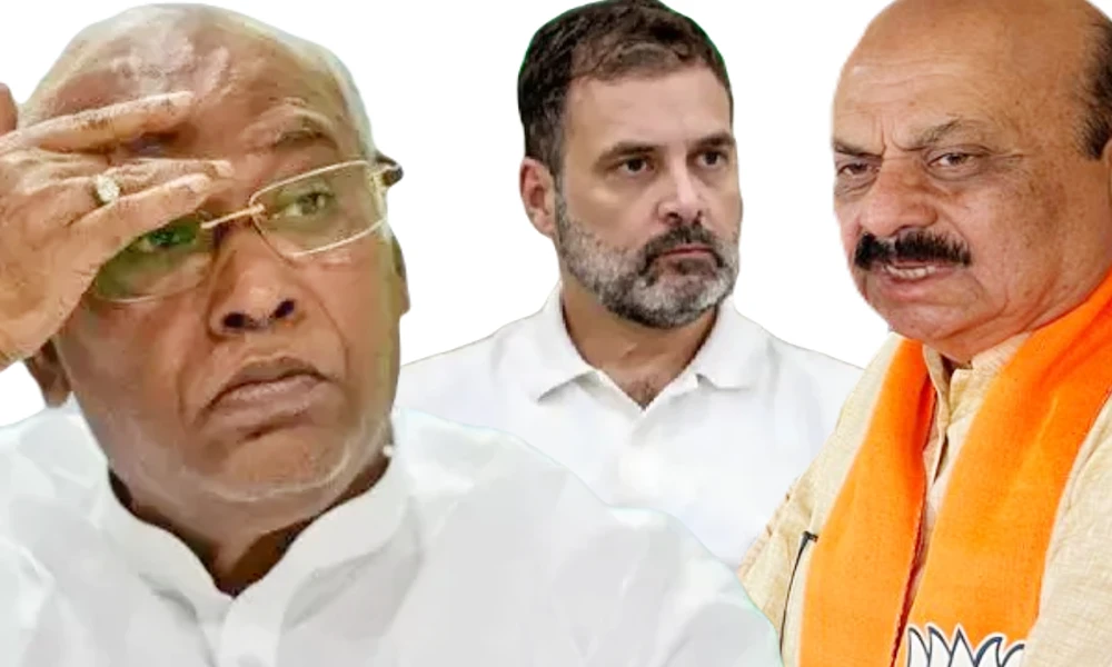 Lok Sabha Election 2024 Bommai challenges Kharge and Rahul Gandhi to let Congress win 50 seats