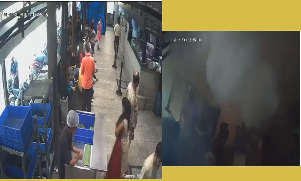Blast in Bangalore Rameshwaram Cafe cc tv1
