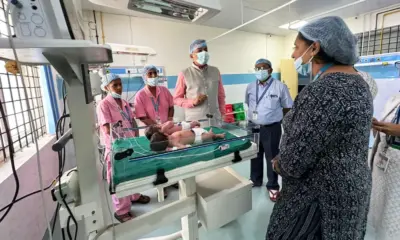 DC MS Diwakar surprise visit to Mother and Child Hospital hosapete