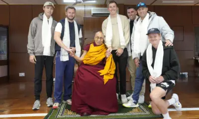 England team players meet Dalai Lama in Dharamsala