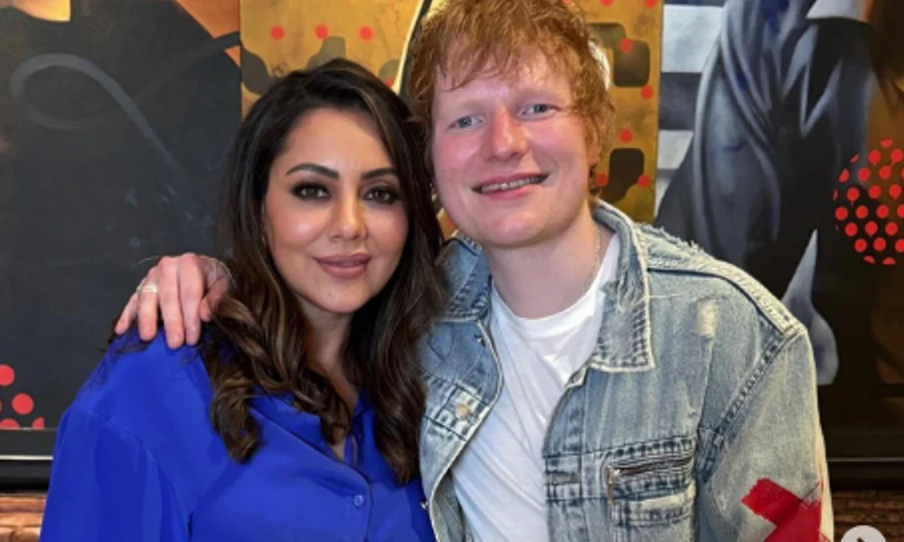 Gauri Khan parties with Ed Sheeran at her Mumbai restaurant