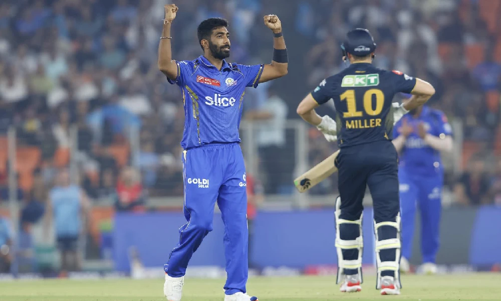 Jasprit Bumrah's double-wicket 17th over put the brakes on Gujarat Titans' scoring