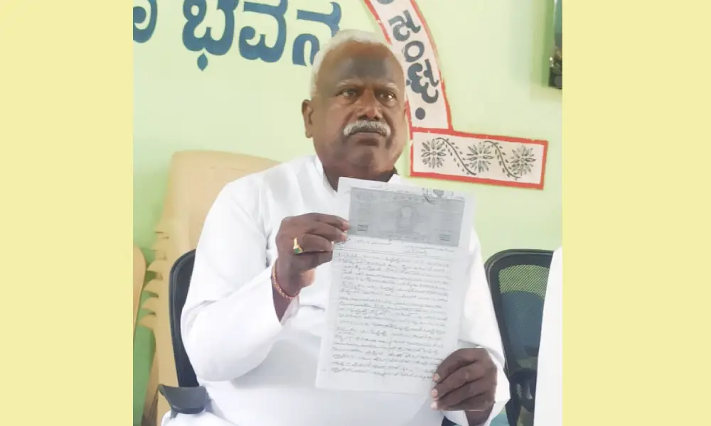Can't give my land for Anegondi utsav celebration says Land owner Somappa