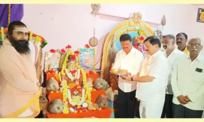 MP B Y Raghavendra visit Konandur Sri Shivalingeshwara Bruhanmath near ripponpet