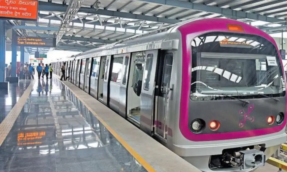 Namma Metro Purple Line Man jumps into track