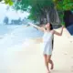 Karnataka Weather forecast Girl walking in beach