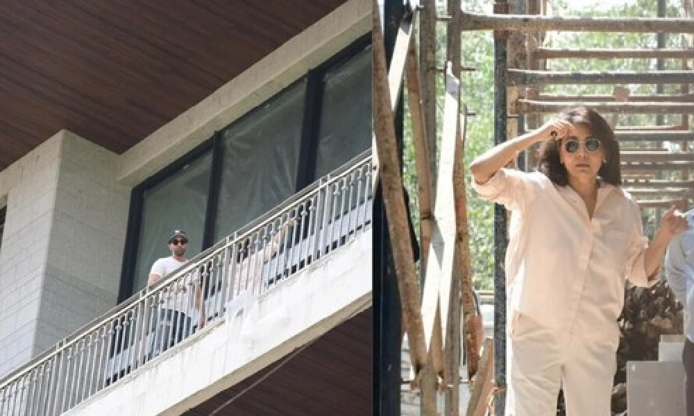 Ranbir Kapoor Alia Bhatt visit new Mumbai bungalow