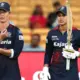 Sophie Devine and Smriti Mandhana warm up ahead of their fourth game