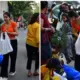 Sara Ali Khan distributes food