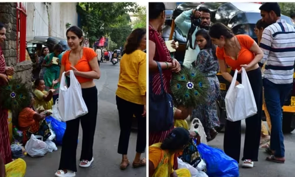 Sara Ali Khan distributes food