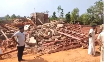 Under construction bhandara mane of Pilichamundi Devasthanam vandalised