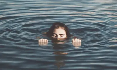 Young woman drowns in water