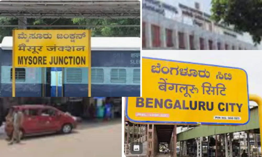 railway crossing work Bengaluru Mysuru train services suspended for 5 days