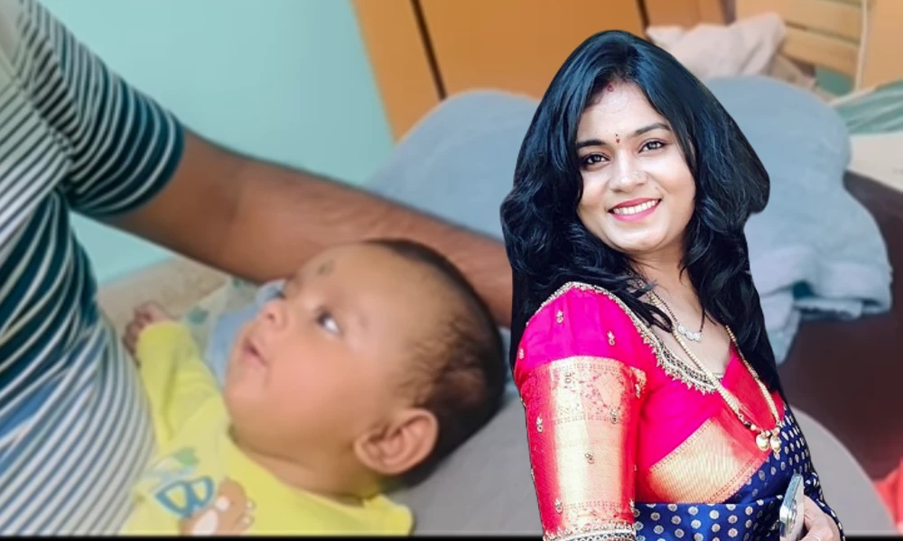 thithi fame actress pooja kaveri 4 months baby boy says i love you