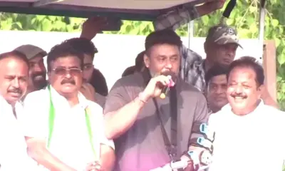 Actor Darshan election campaign for Mandya Lok Sabha constituency Congress candidate star Chandru