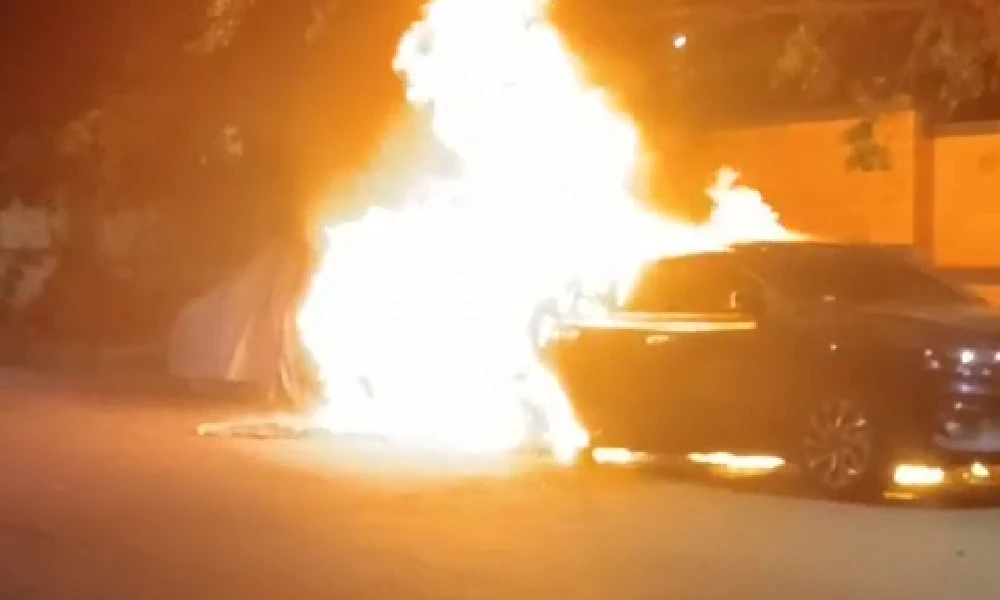 Car Catches Fire