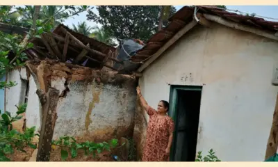House roof collapsed due to heavy rain at ripponpet