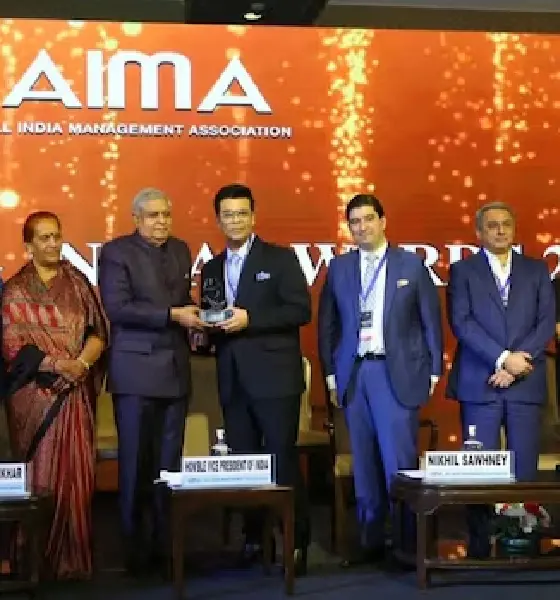 Karan Johar receives Director of the Year award from Vice President of India