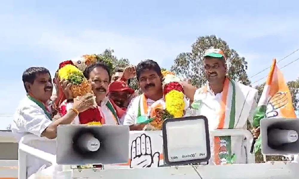 Minister chaluvarayaswamy election campaign in Nagamangala taluk