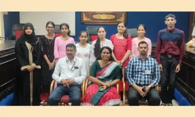 Second PUC Toppers Students honored at Uttara Kannada DC Office