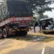 car crossed the divider and collided with a lorry Driver death