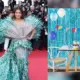 Aishwarya Rai stopping blue gown at Cannes 2024
