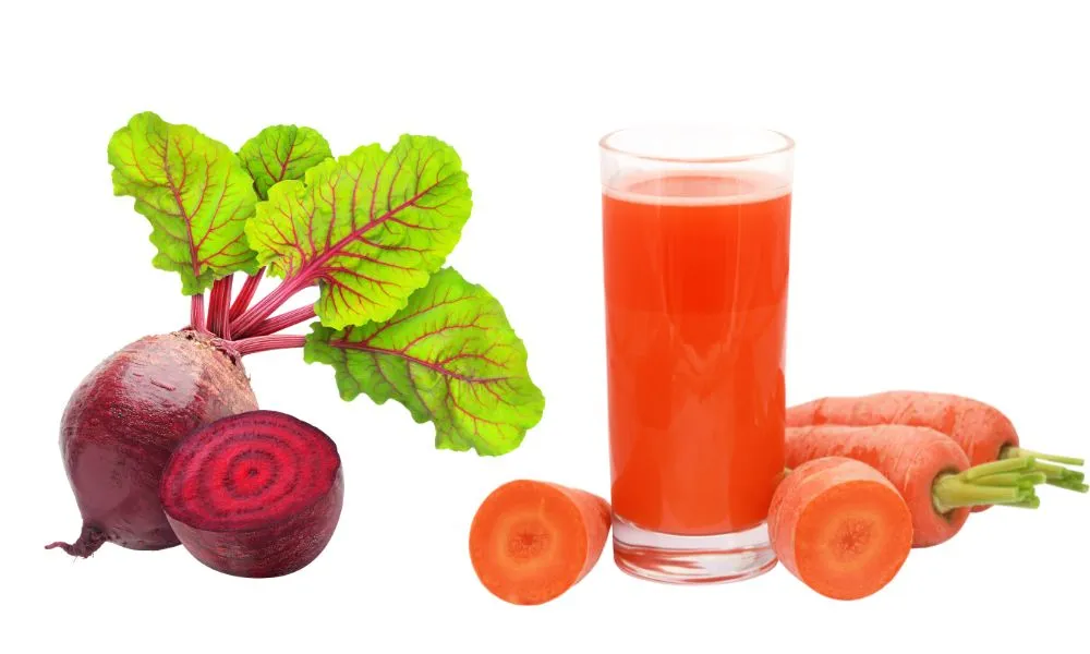 Beetroot and carrot juice