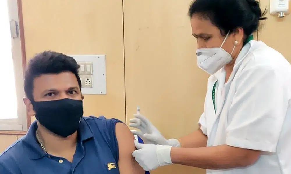 Covishield vaccine Puneeth Rakumar
