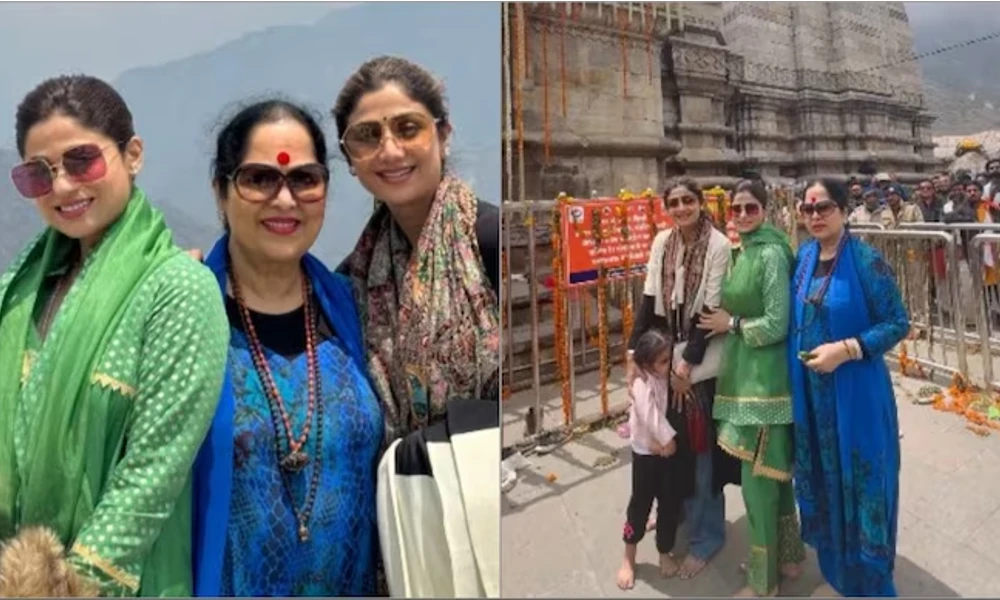 Shilpa Shetty sister Shamita visit Kedarnath with their mother