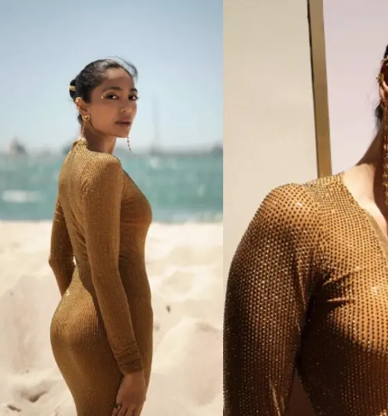 Sobhita Dhulipala golden new look from Cannes Film Festival
