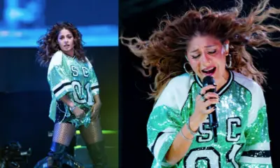 Sunidhi Chauhan audience member throws bottle at her