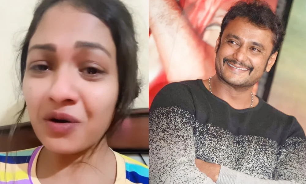 Actor Darshan case support by women fan and she cry