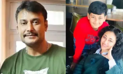 Actor Darshan crying In Jail while seeing wife and son