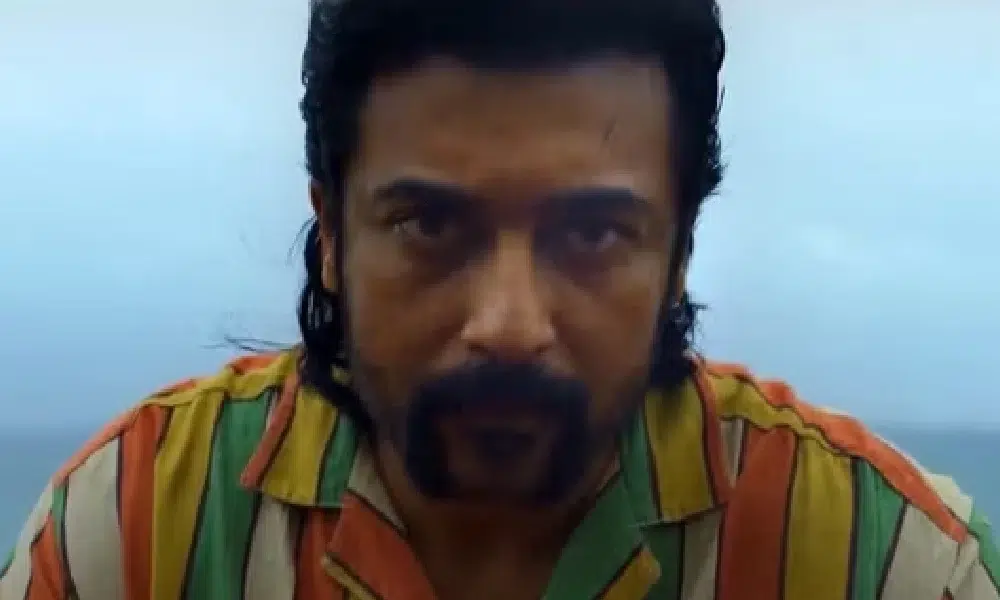 Actor Suriya retro look from his next film with Karthik Subbaraj