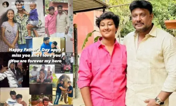 Darshan Arrested vinish write special message for darshan fathers day