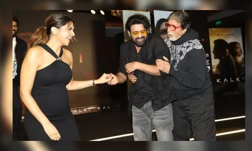 Deepika Padukone Prabhas and Amitabh Bachchan race to help pregnant down from stage