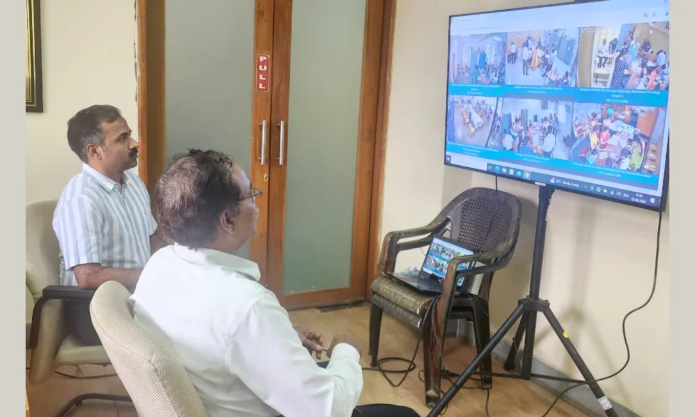 First time successful experimental webcasting by KEA DCET held at 37 examination centers