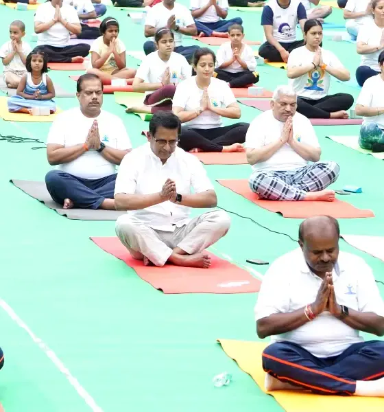 Everyone should make yoga a lifestyle says Union Minister HD Kumaraswamy