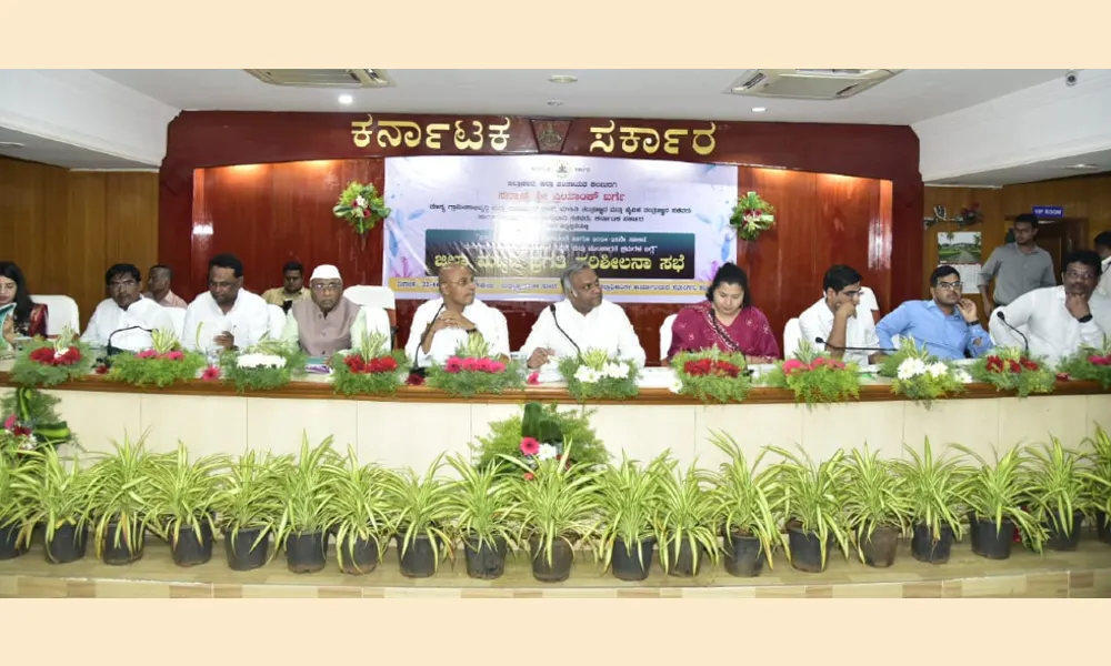 Minister Priyank Kharge held a meeting on Monsoon Sowing Preparation and Precautionary Measures for Flood Control