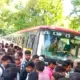 Protest demanding adequate bus facility at govinakovi village