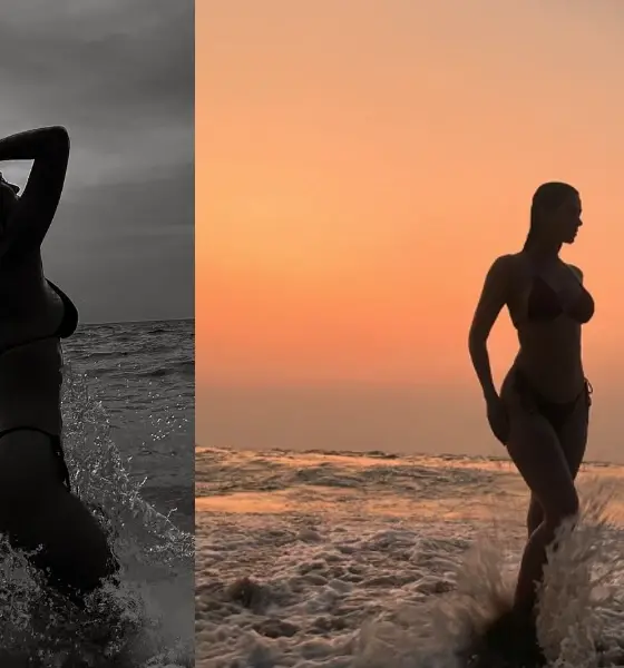 Disha Patani Slips Into a Bikini For a Dip in the Ocean