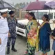 Former MLA Rupali Naika visited the flood affected area of Karwar taluk