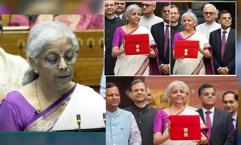 Nirmala Sitharaman’s Budget 2024 look White and Pink saree this time