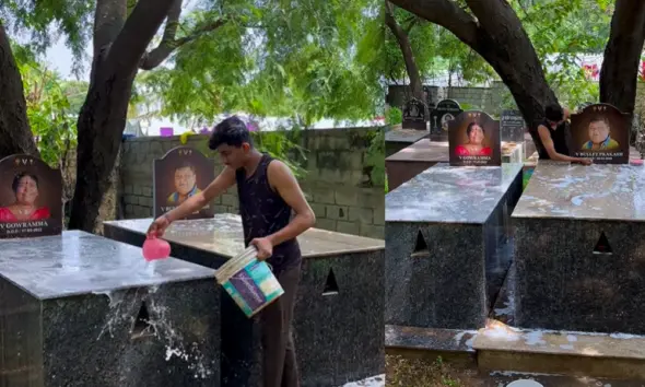 Rakshak Bullet Washed His Father grave