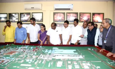 Union Minister HD Kumaraswamy visited Vizag Steels factory
